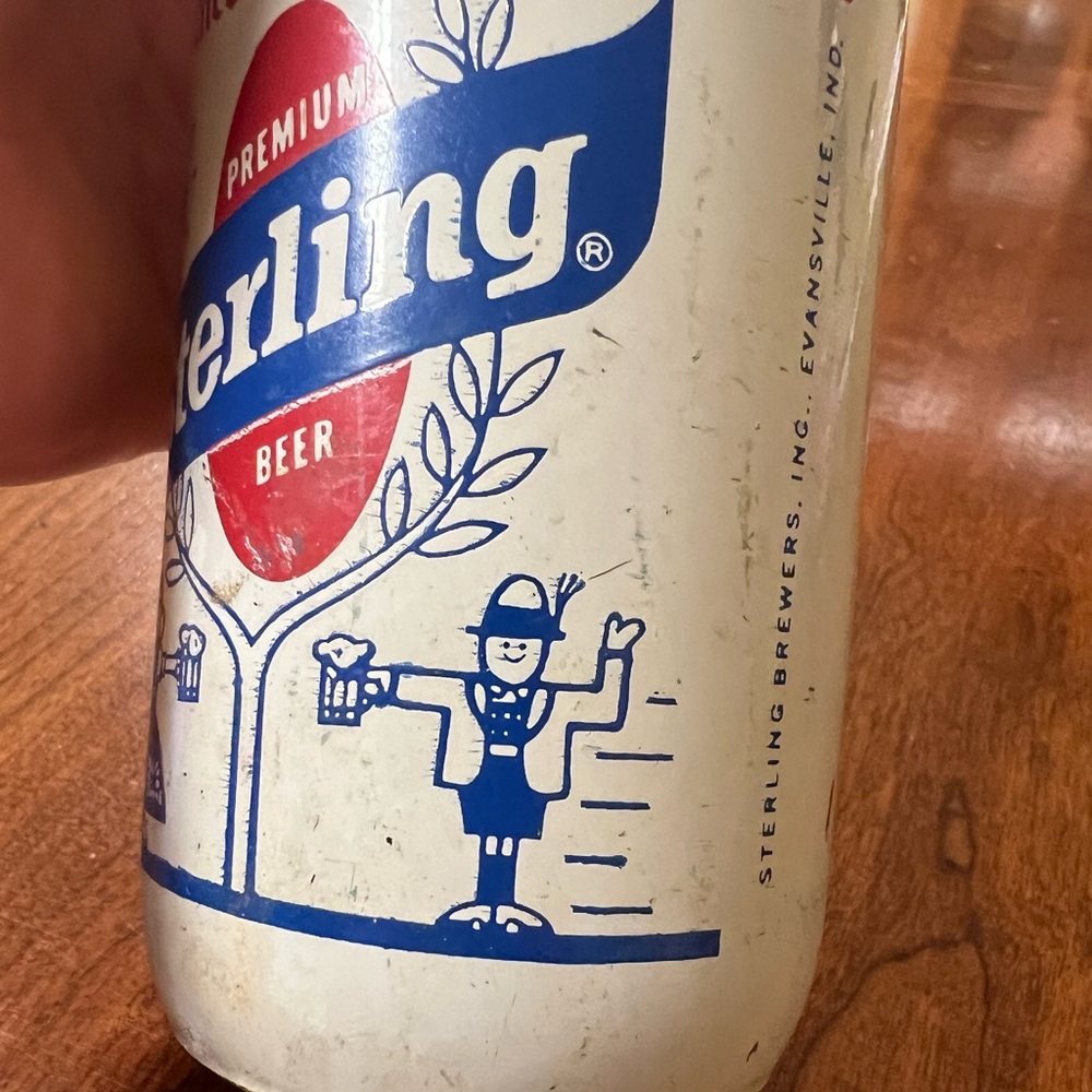 Vintage Sterling wide-mouth glass beer bottle - Picture 3 of 7